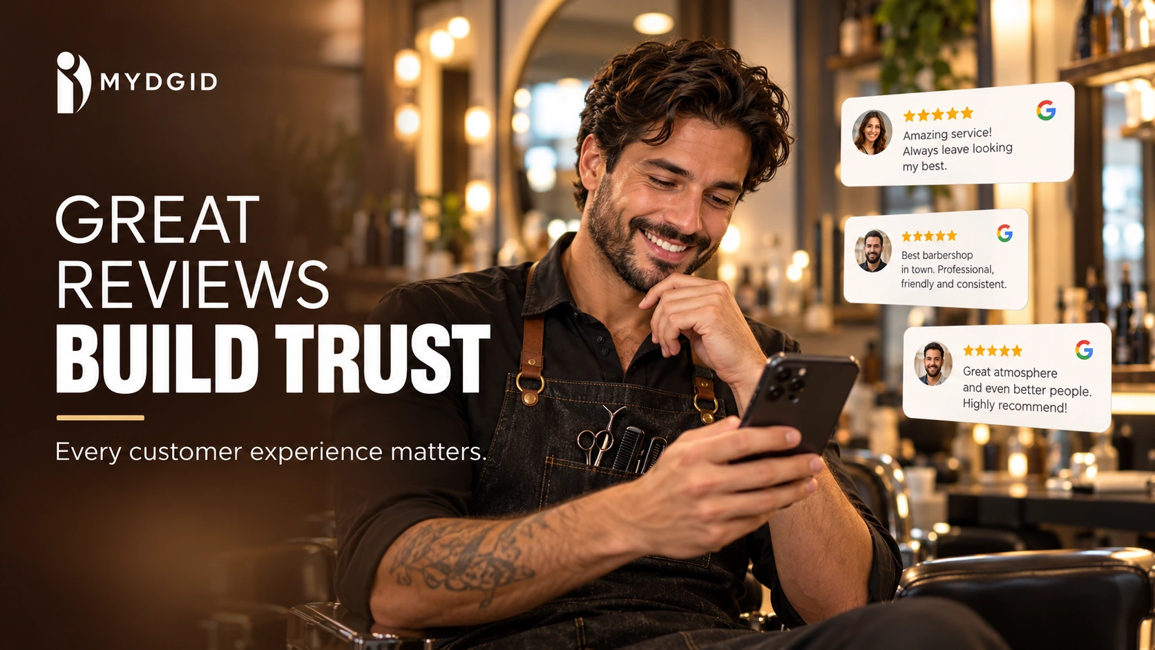 MYDGID: great customer reviews build trust