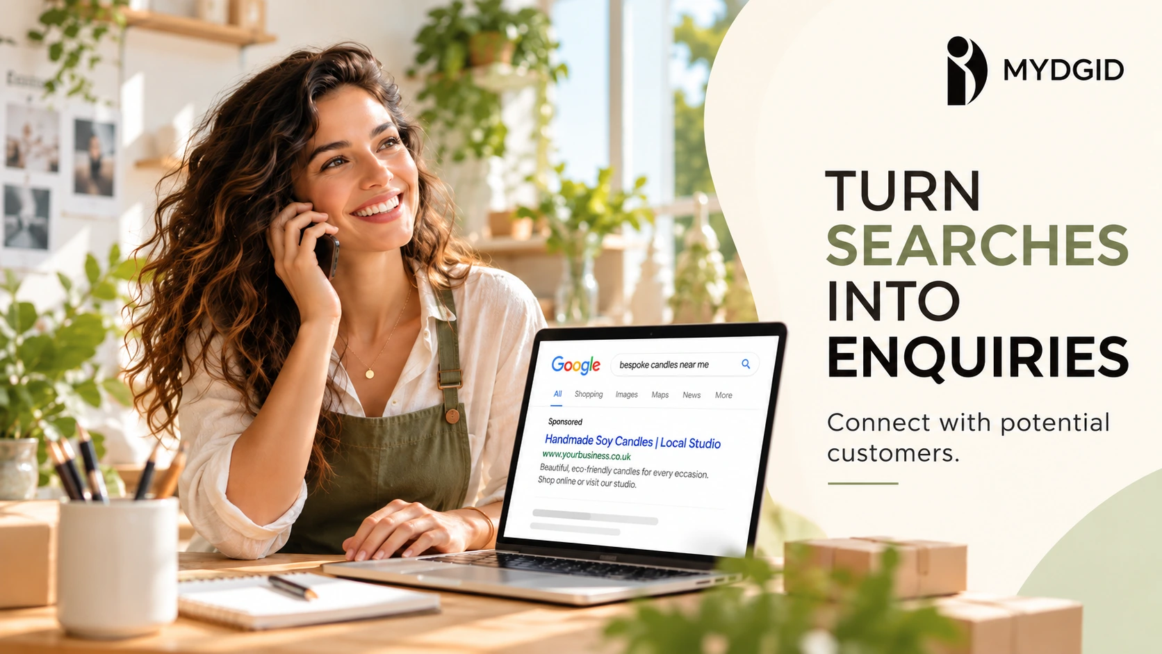 MYDGID: turn searches into enquiries