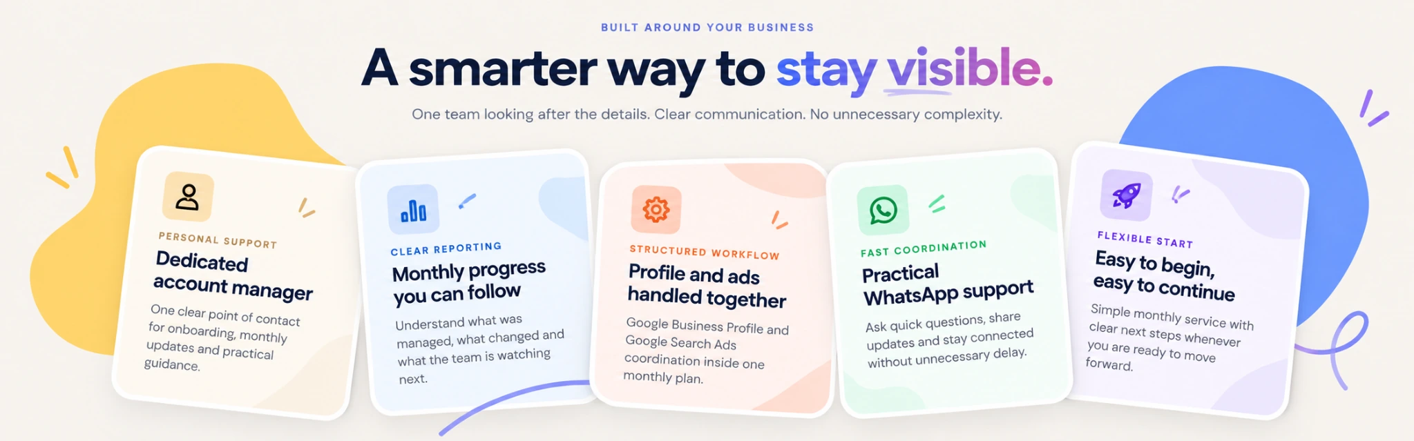 A smarter way to stay visible section graphic