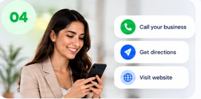 A business owner connecting with a customer after online discovery